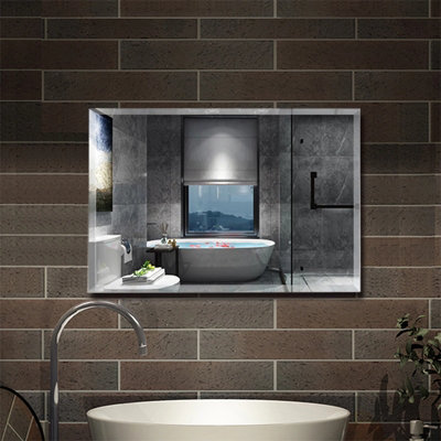 450x300mm Frameless Plain Wall Mirrors for Bathroom with Wall Hanging