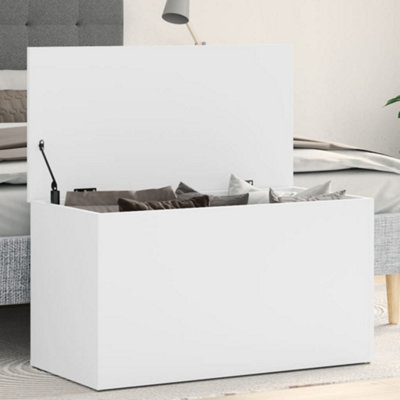 Berkfield White Storage Chest 84X42x46 Cm Engineered Wood