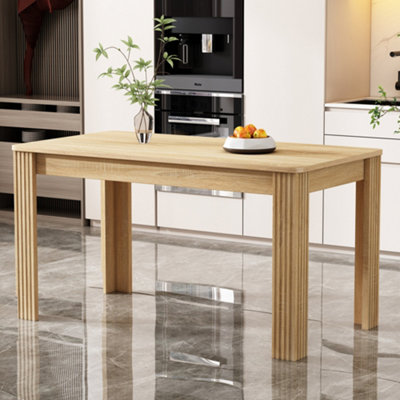HomeTouch Wooden Dining Table With Unique Leg Pattern from B&Q