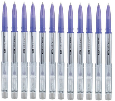 Accessotech 12 Pack Purple Uni Ball Signo Tsi Erasable Rollerball Gel Pens Medium Point Smooth Writing from B&Q