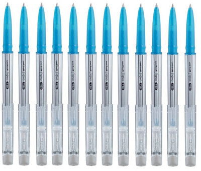 Accessotech 12 Pack Blue Uni Ball Signo Tsi Erasable Rollerball Gel Pens Medium Point Smooth Writing from B&Q