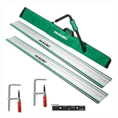 Hikoki Gr1600Kit 1600 Plunge Saw Guide Kit 2 X 1600mm Rails Clamps Connector Bag from B&Q