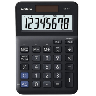 Casio Ms-8F Desk Calculator 8-DigitTaxCurrency from B&Q