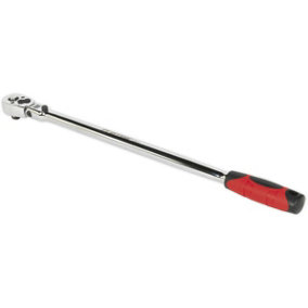 455mm Extra-Long Flexi-Head Ratchet Wrench - 3/8" Sq Drive - 72-Tooth Pear Head