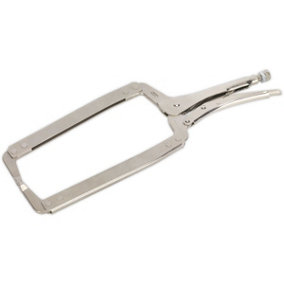 455mm Locking C-Clamp Pliers - 160mm Jaw Capacity - Extra-Long Jaw Profile