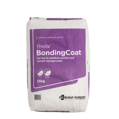 B&Q -  Thistle Bonding Coat Plaster 25Kg (4 Bags)