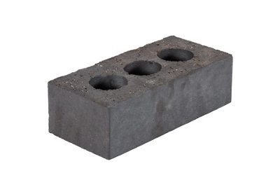 Class B Engineering Brick Smooth Blue Perforated 65mm (X200 Bricks) from B&Q