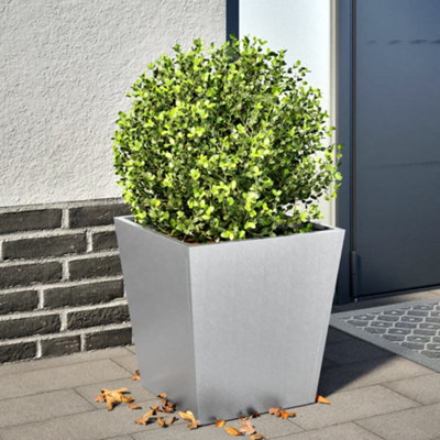 B&Q -  Garden Planter 40X40X40 Cm Galvanised Steel