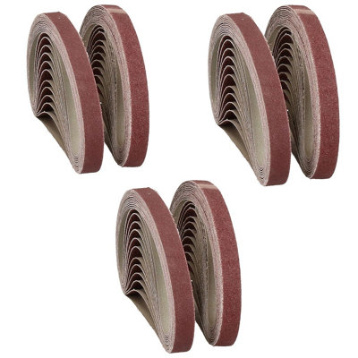457mm x 13mm Mixed Grit Abrasive Sanding Belts Power File Sander Belt 75 Pack