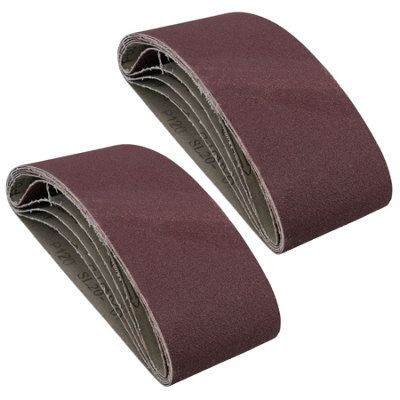 457mm x 75mm Mixed Grit Durable Abrasive Sanding Power File Belts Sander 10pk