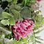 45cm Artificial Pink Floral Blossom Wreath