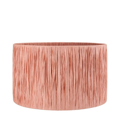 45cm Blush Raffia Cylinder Lampshade Boho Palm Tree Drum Table Lamp Shade