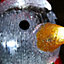 45cm Cool White LED Acrylic Christmas Penguin with Flashing Multi Colour String Light