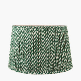 45cm Forest Green Chevron Pleat Table Lampshade