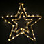 45cm Hanging Hemp Rope Christmas LED Star Light Battery Window Star Decoration