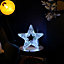 45cm Light up Silver Christmas Star Sculpture Decoration with 750 White LEDs