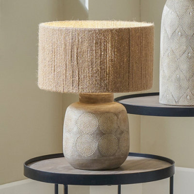 45cm Natural Rope Cylinder Lamp Shade Boho Brown Drum Table and Floor Lampshades