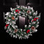 45cm Snow Tipped Green Wreath Christmas Decoration with 125 Tips, Pine Cones and Berries
