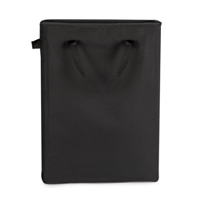 45L Slim Laundry Basket with Handles Black - 4