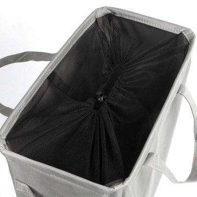 45L Slim Laundry Basket with Handles Grey - 5