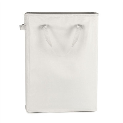 45L Slim Laundry Basket with Handles White - 3