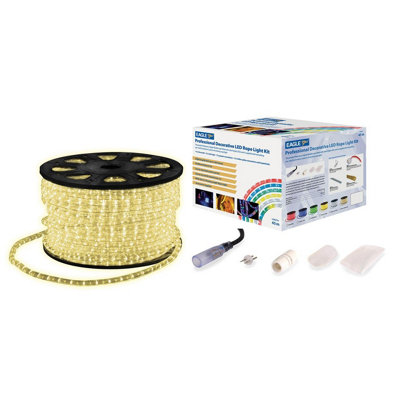 45m LED Rope Light Kit - Cut To Size Flexible Tube Indoor Outdoor Ultra ...