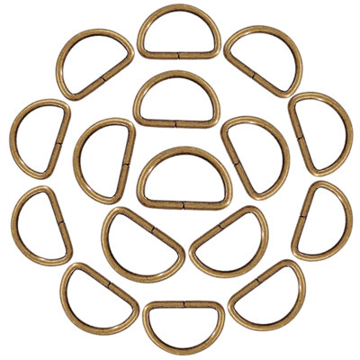 45mm Metal D Ring Buckle for DIY Crafts, Webbing Strap, Purse, Pet collars, Bronze - 10pcs