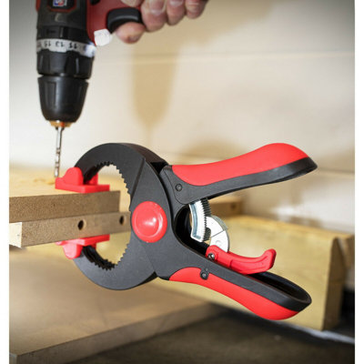 45mm Quick Ratchet Clamp - Easy Release Trigger - 45mm Jaw - Free-moving Pads