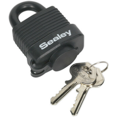 45mm STEEL BODY Weatherproof / Outdoor Padlock - 8mm Hardened Shackle 2 Key