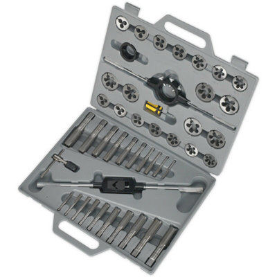 45pc Metric Tap & Split Die Set - M6 to M24 - Manual Bar & Socket Threading Tool
