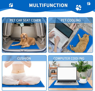 45x60cm Pet Dog Cat Self Cooling Pressure Activated Gel Mat Cold Ice Non Toxic Cushion Pads
