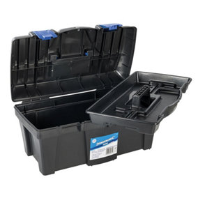 460 x 240 x 225mm Tough Toolbox Impact Resistant Storage Case Removable Tray