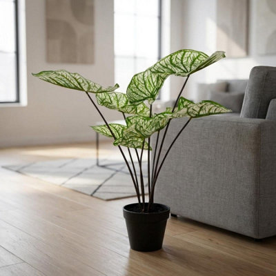 Garden Greatness Artificial Potted Caladium Leaves Plant from B&Q