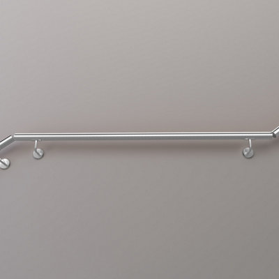 AVER-GROWTH 180Cm 304 Stainless Steel Wall-Mounted Handrail KitConnectableSilver from B&Q