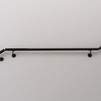 AVER-GROWTH 150Cm 304 Stainless Steel Wall-Mounted Handrail KitConnectableBlack from B&Q