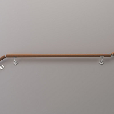 AVER-GROWTH 150Cm 304 Stainless Steel Wall-Mounted Handrail KitConnectableBrown from B&Q