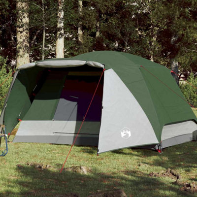 Berkfield Family Tent With Porch 6-Person Green Waterproof from B&Q