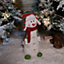 46cm Battery Operated LED Standing White Snowman Christmas Decoration