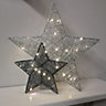 46cm Premier Christmas Battery Double Star LED Sculpture in Warm White