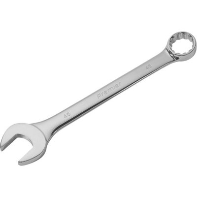 46mm Extra Large Combination Spanner - Durable Open Ended & 12 Point Metric Ring Wrench
