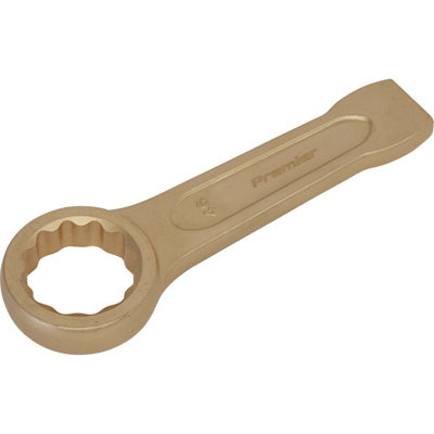 46mm Ring End Slogging Spanner - Non-Sparking - Short Profile Striking End