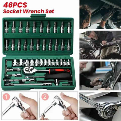 Tool Kit 46 In 1 1/4 Inch Drive Socket Ratchet Wrench Set Socket Wrench Screwdriver Set Blue At ₹ 260/piece | Tool Kits In Navi Mumbai | ID: 2856829164488
