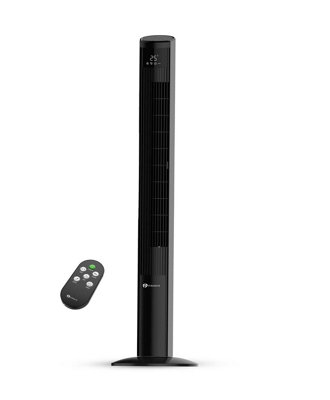 47 inch Oscillating Tower Fan with Remote Control Black | DIY at B&Q