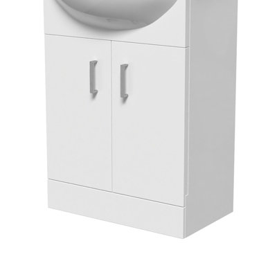 Nes Home 550mm Floor Standing Vanity Unit Cabinet (Excluding Basin) from B&Q