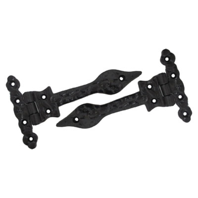 Betley Butterfly 6" Antique Black Cast Iron Leaf Tee Hinges from B&Q