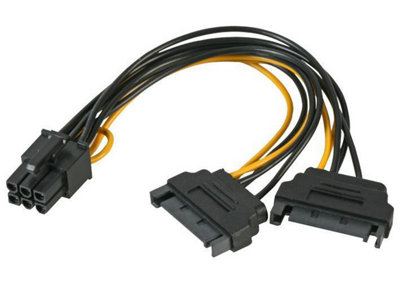 Akasa Sata To Pcie Cable Adapter 15Cm Black/Yellow Ak-Cbpw13-15 - Image 3