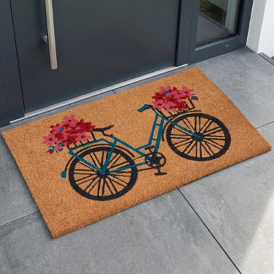 Natural Flower Power Coir Doormat from B&Q