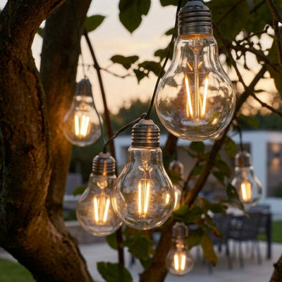 Eureka Retro Solar Outdoor String Lights from B&Q