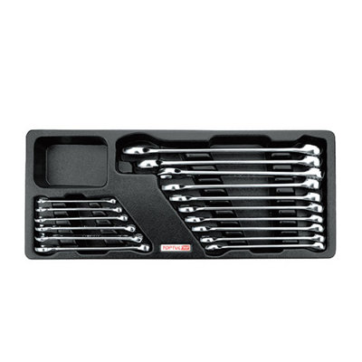 Toptul Offset Combination Wrench Set 16Pc 15 Degree Angle Metric Robust Gaat1602 from B&Q