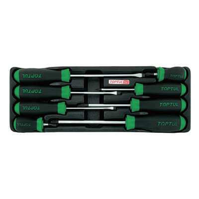 B&Q -  8 Pc Slotted & Phillips Screwdriver Set Modular Tray Robust Gaat0805